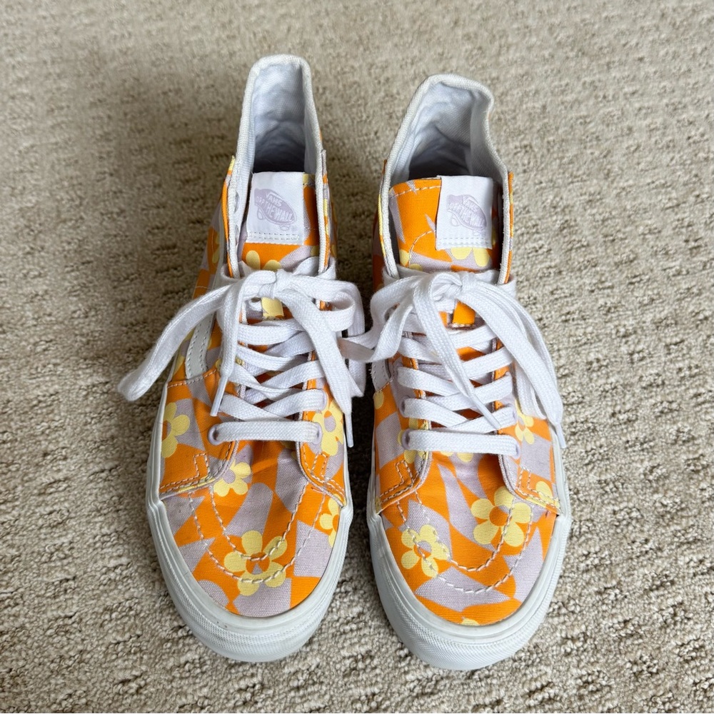 Vans Sk8-Hi Tapered Stackform Purple & Orange Platform Shoes